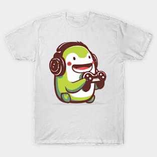 Avocado Gamer: Cute Drawing of an Avocado Playing Video Games T-Shirt